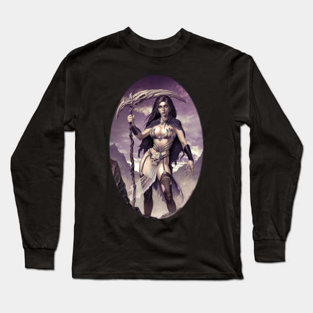 Female Reaper Long Sleeve T-Shirt by Paul_Abrams